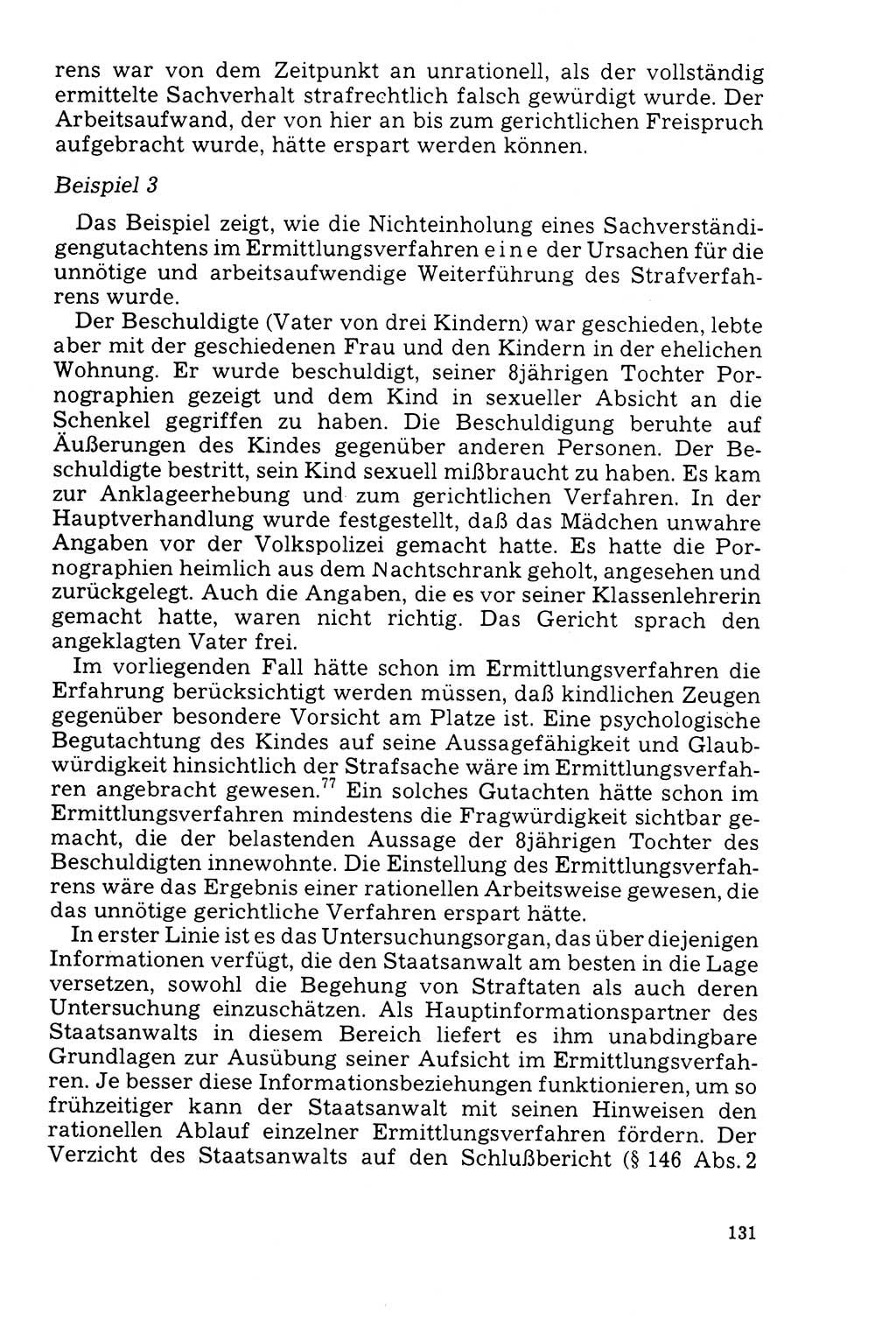 Der Abschluß des Ermittlungsverfahrens [Deutsche Demokratische Republik (DDR)] 1978, Seite 131 (Abschl. EV DDR 1978, S. 131)