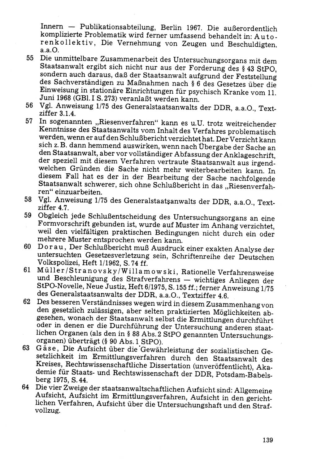 Der Abschluß des Ermittlungsverfahrens [Deutsche Demokratische Republik (DDR)] 1978, Seite 139 (Abschl. EV DDR 1978, S. 139)