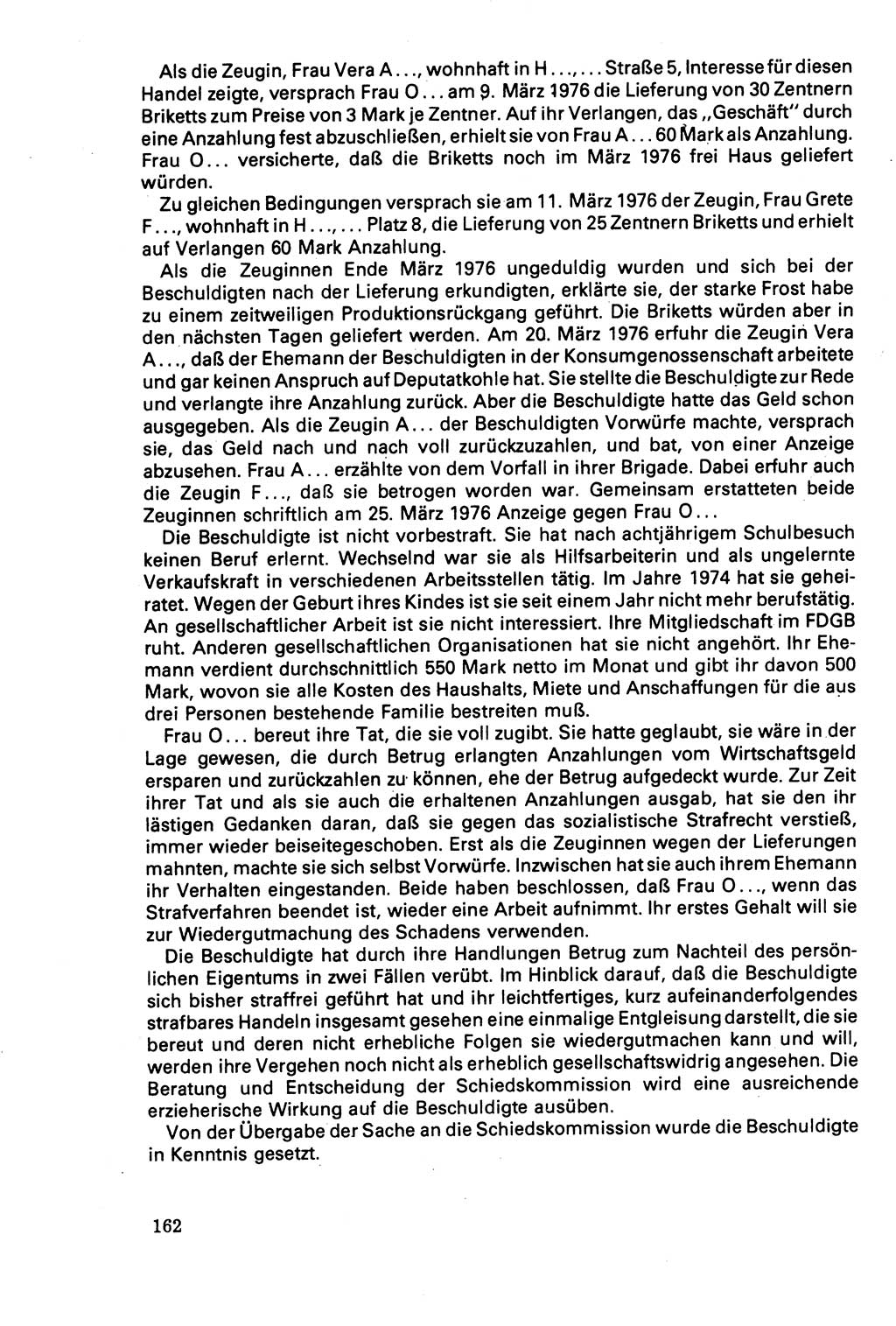 Der Abschluß des Ermittlungsverfahrens [Deutsche Demokratische Republik (DDR)] 1978, Seite 162 (Abschl. EV DDR 1978, S. 162)