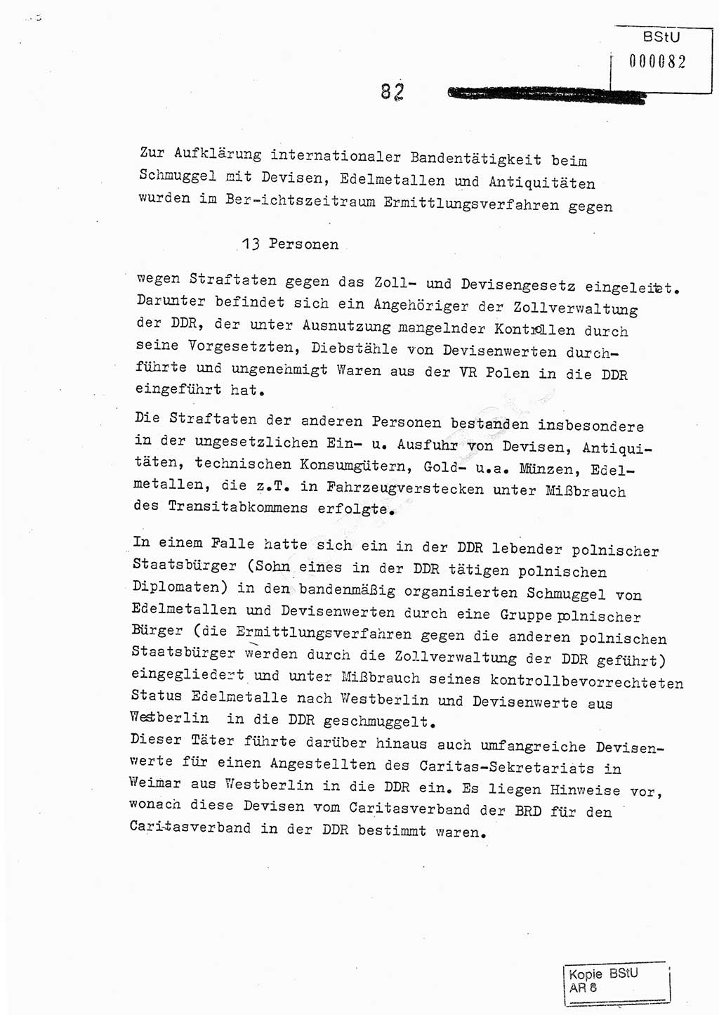 Jahresbericht der Hauptabteilung (HA) Ⅸ 1978, Analyse über die Entwicklung und die Wirksamkeit der politisch-operativen Arbeit der Linie Ⅸ im Jahre 1978, Ministerium für Staatssicherheit (MfS) der Deutschen Demokratischen Republik (DDR), Hauptabteilung Ⅸ, Berlin 1979, Seite 82 (Anal. MfS DDR HA Ⅸ /78 1979, S. 82)