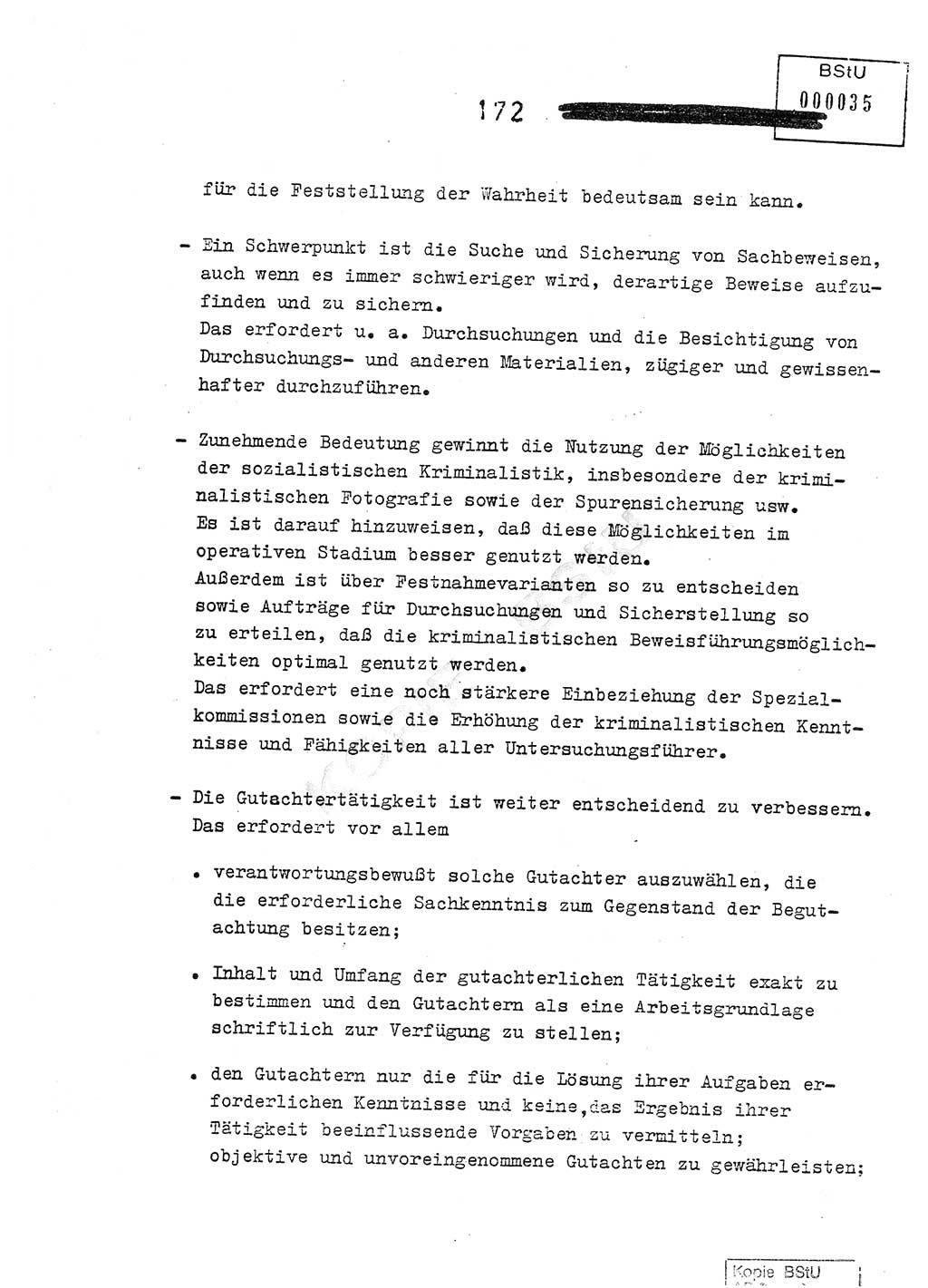 Jahresbericht der Hauptabteilung (HA) Ⅸ 1978, Analyse über die Entwicklung und die Wirksamkeit der politisch-operativen Arbeit der Linie Ⅸ im Jahre 1978, Ministerium für Staatssicherheit (MfS) der Deutschen Demokratischen Republik (DDR), Hauptabteilung Ⅸ, Berlin 1979, Seite 172 (Anal. MfS DDR HA Ⅸ /78 1979, S. 172)