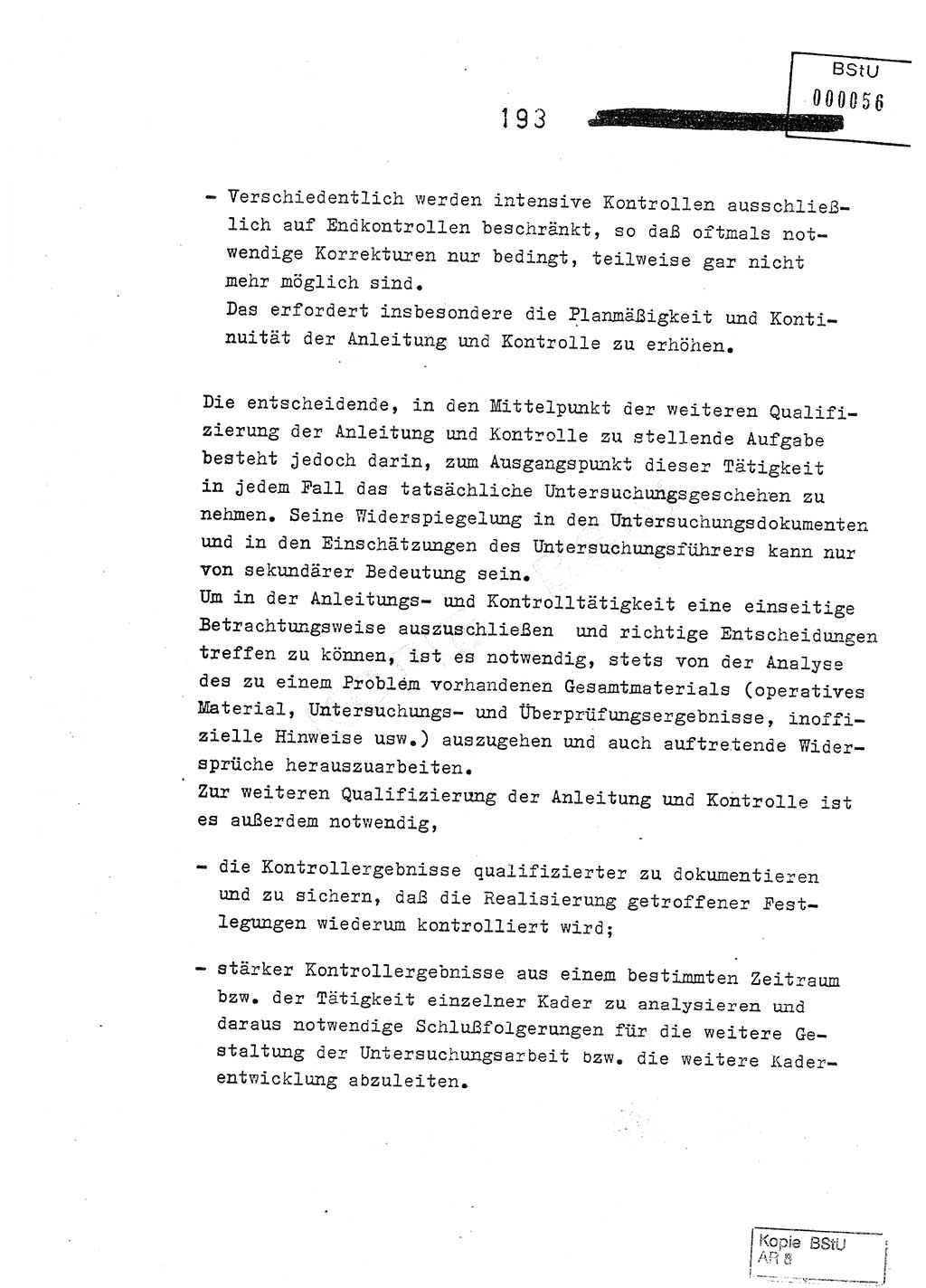 Jahresbericht der Hauptabteilung (HA) Ⅸ 1978, Analyse über die Entwicklung und die Wirksamkeit der politisch-operativen Arbeit der Linie Ⅸ im Jahre 1978, Ministerium für Staatssicherheit (MfS) der Deutschen Demokratischen Republik (DDR), Hauptabteilung Ⅸ, Berlin 1979, Seite 193 (Anal. MfS DDR HA Ⅸ /78 1979, S. 193)