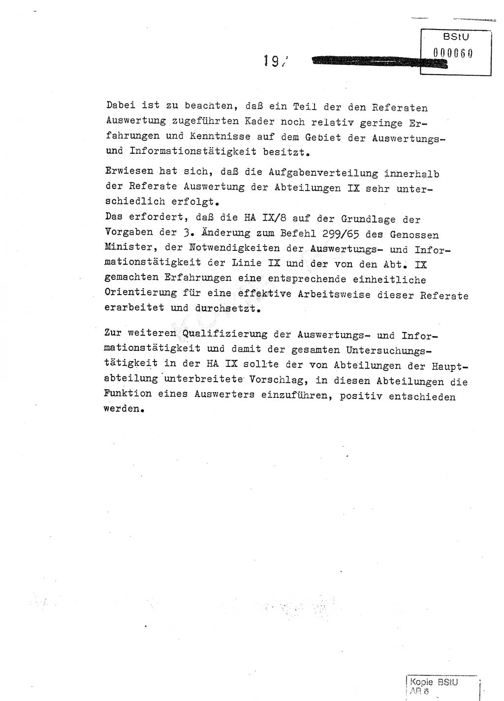 Jahresbericht der Hauptabteilung (HA) Ⅸ 1978, Analyse über die Entwicklung und die Wirksamkeit der politisch-operativen Arbeit der Linie Ⅸ im Jahre 1978, Ministerium für Staatssicherheit (MfS) der Deutschen Demokratischen Republik (DDR), Hauptabteilung Ⅸ, Berlin 1979, Seite 197 (Anal. MfS DDR HA Ⅸ /78 1979, S. 197)