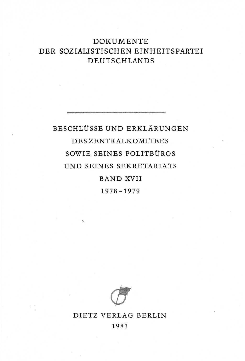 Dokumente der Sozialistischen Einheitspartei Deutschlands (SED) [Deutsche Demokratische Republik (DDR)] 1978-1979, Seite 3 (Dok. SED DDR 1978-1979, S. 3)