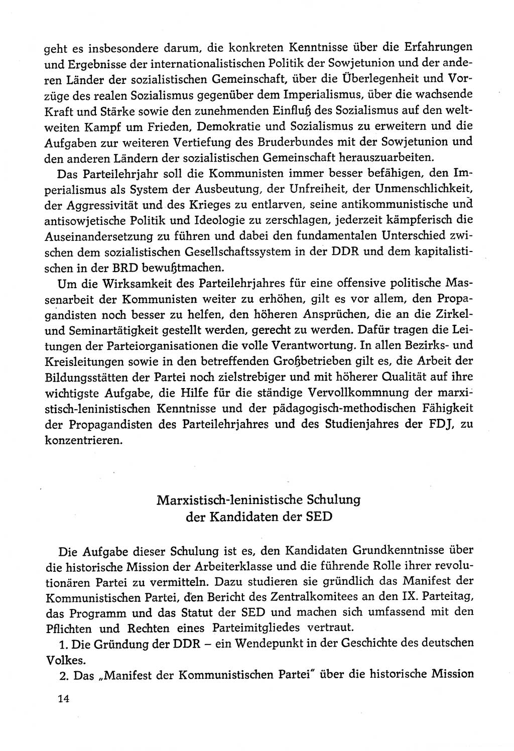 Dokumente der Sozialistischen Einheitspartei Deutschlands (SED) [Deutsche Demokratische Republik (DDR)] 1978-1979, Seite 14 (Dok. SED DDR 1978-1979, S. 14)