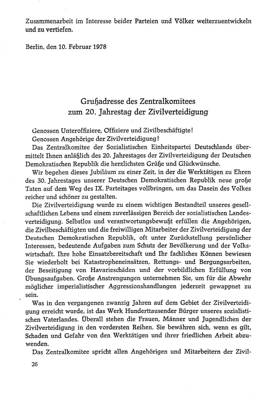 Dokumente der Sozialistischen Einheitspartei Deutschlands (SED) [Deutsche Demokratische Republik (DDR)] 1978-1979, Seite 26 (Dok. SED DDR 1978-1979, S. 26)