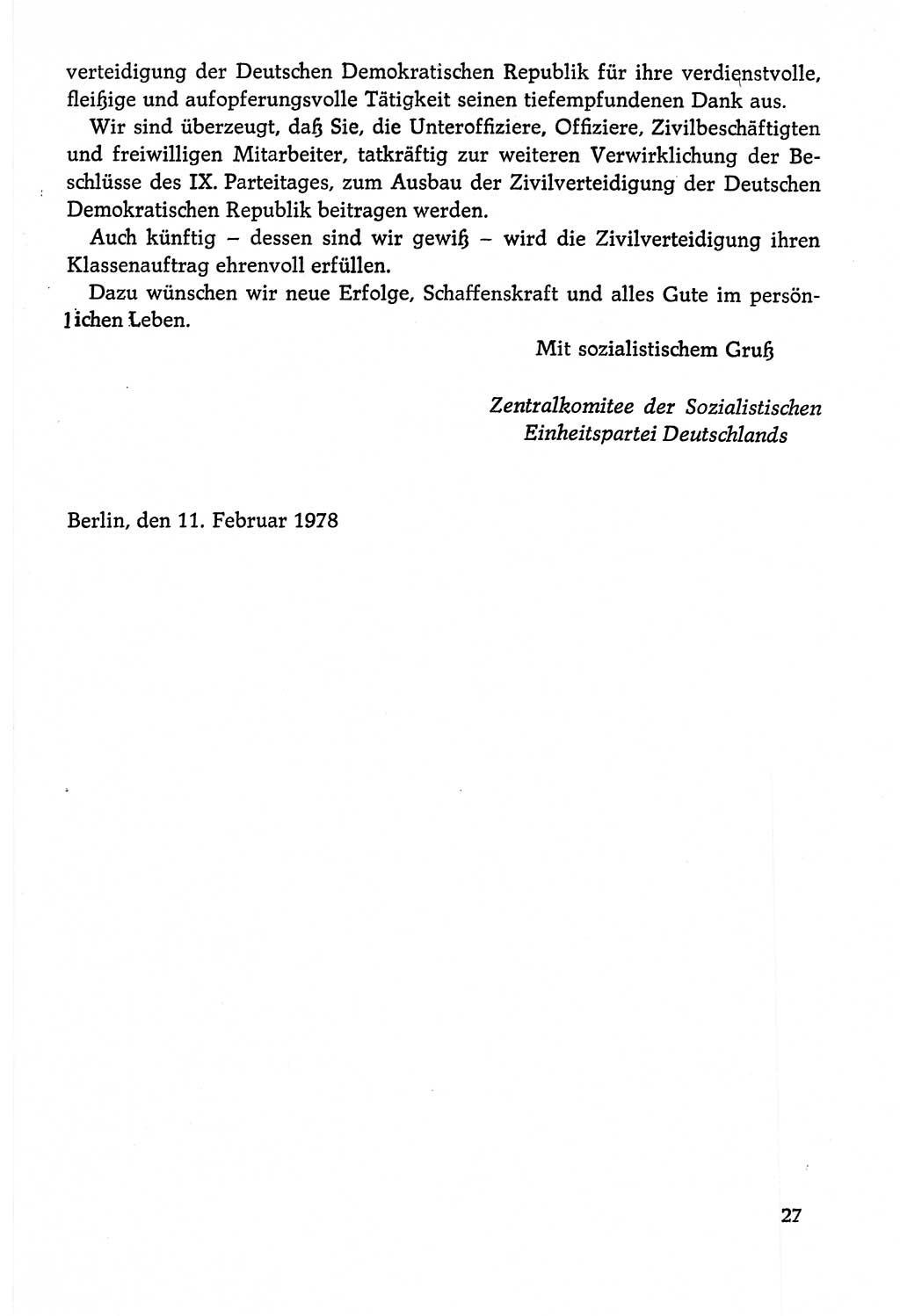 Dokumente der Sozialistischen Einheitspartei Deutschlands (SED) [Deutsche Demokratische Republik (DDR)] 1978-1979, Seite 27 (Dok. SED DDR 1978-1979, S. 27)