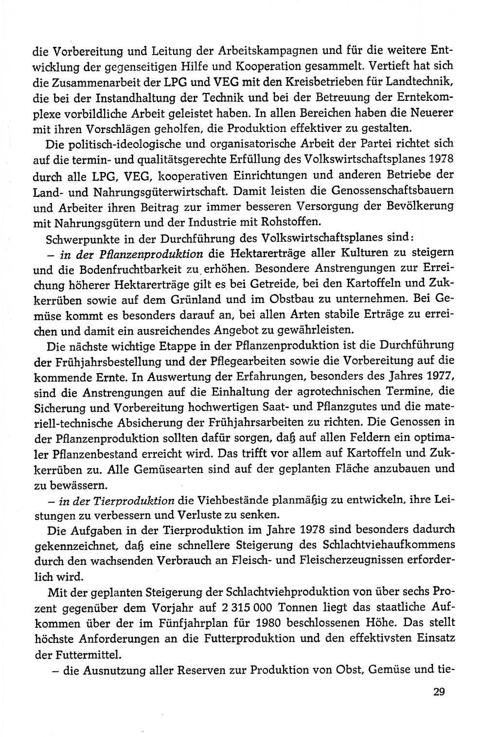 Dokumente der Sozialistischen Einheitspartei Deutschlands (SED) [Deutsche Demokratische Republik (DDR)] 1978-1979, Seite 29 (Dok. SED DDR 1978-1979, S. 29)