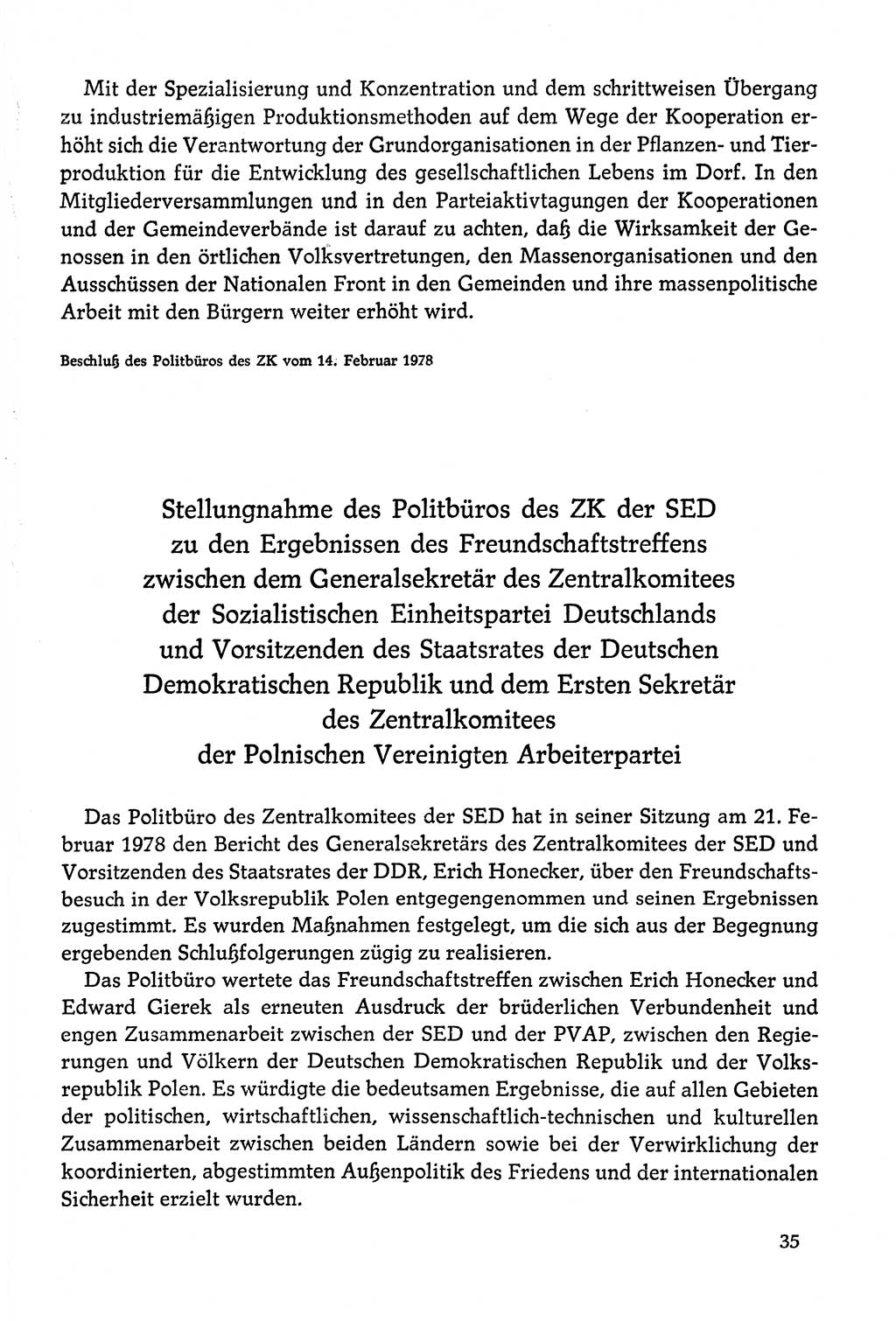 Dokumente der Sozialistischen Einheitspartei Deutschlands (SED) [Deutsche Demokratische Republik (DDR)] 1978-1979, Seite 35 (Dok. SED DDR 1978-1979, S. 35)