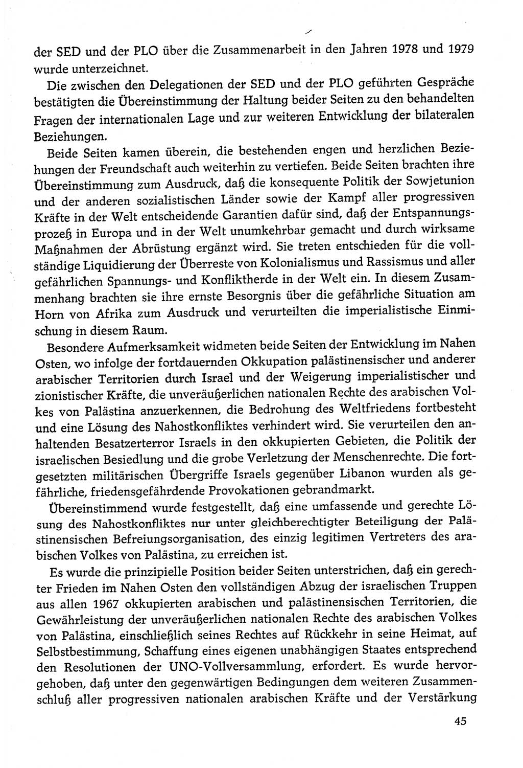 Dokumente der Sozialistischen Einheitspartei Deutschlands (SED) [Deutsche Demokratische Republik (DDR)] 1978-1979, Seite 45 (Dok. SED DDR 1978-1979, S. 45)