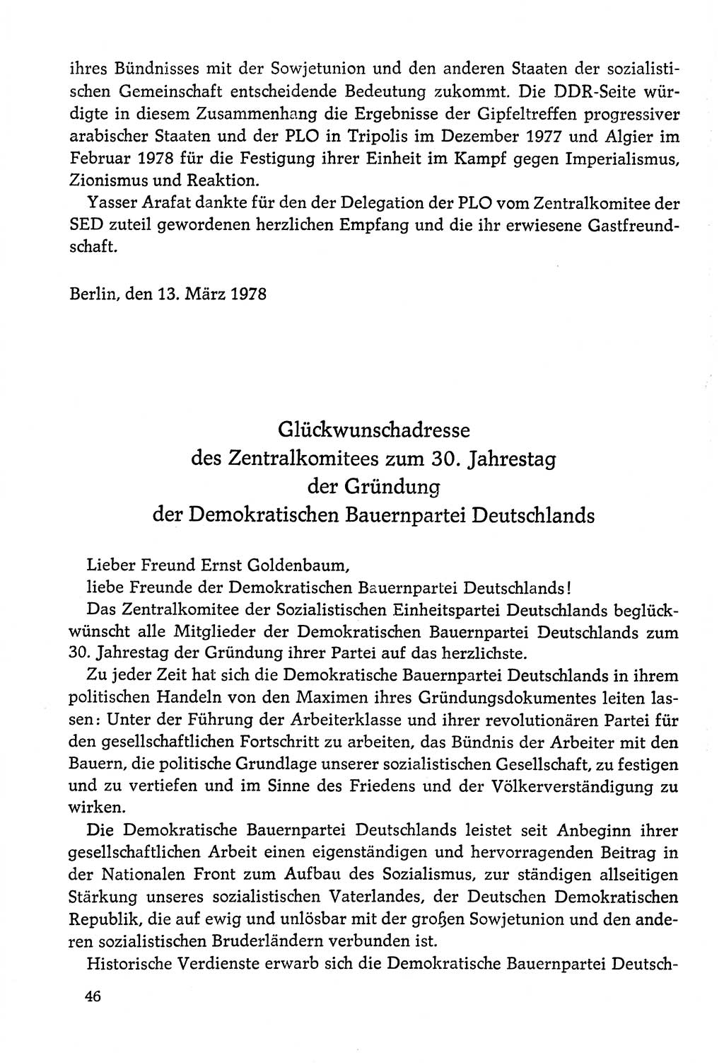 Dokumente der Sozialistischen Einheitspartei Deutschlands (SED) [Deutsche Demokratische Republik (DDR)] 1978-1979, Seite 46 (Dok. SED DDR 1978-1979, S. 46)