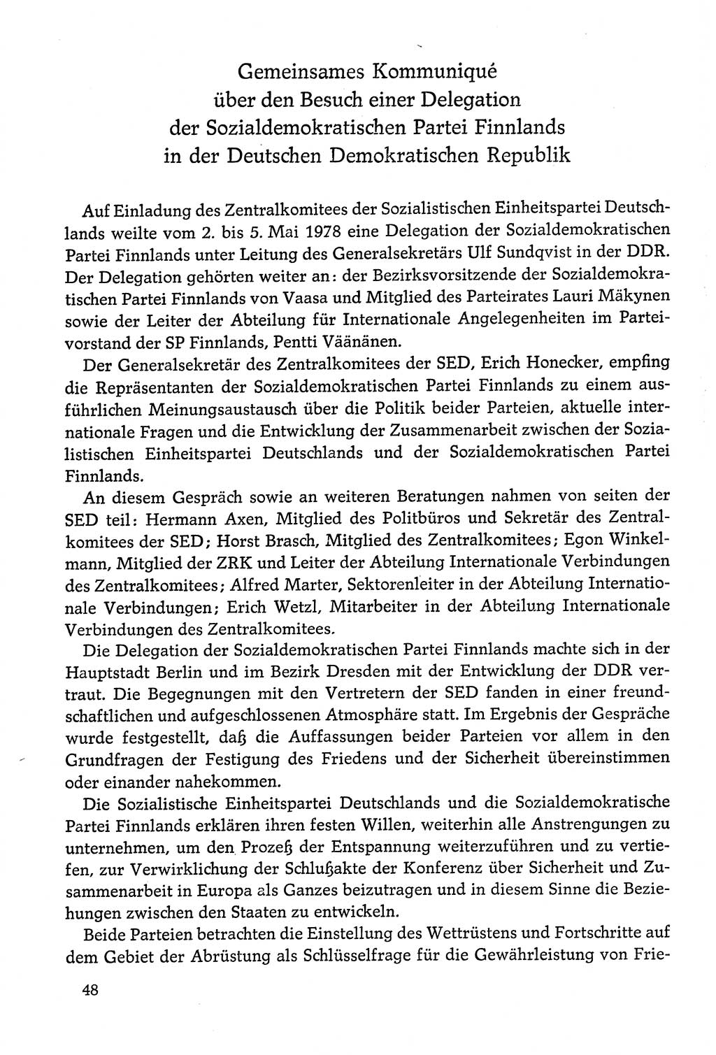 Dokumente der Sozialistischen Einheitspartei Deutschlands (SED) [Deutsche Demokratische Republik (DDR)] 1978-1979, Seite 48 (Dok. SED DDR 1978-1979, S. 48)