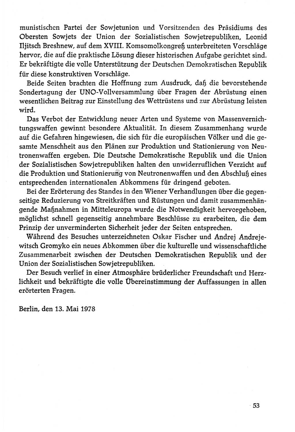 Dokumente der Sozialistischen Einheitspartei Deutschlands (SED) [Deutsche Demokratische Republik (DDR)] 1978-1979, Seite 53 (Dok. SED DDR 1978-1979, S. 53)