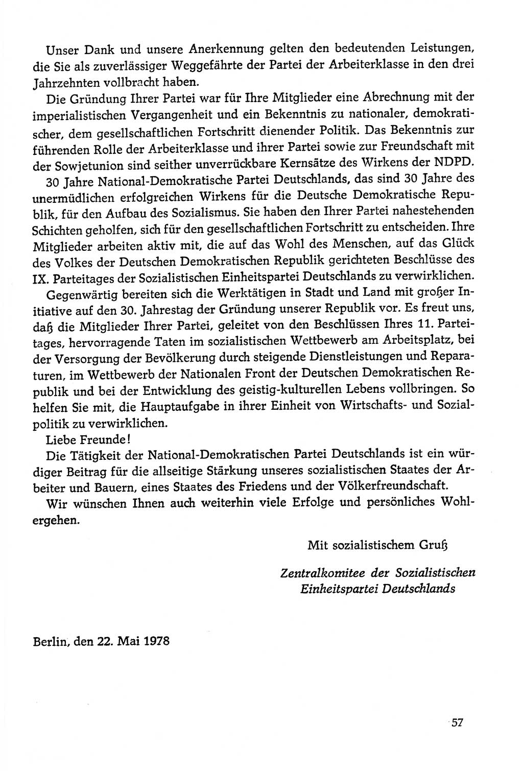 Dokumente der Sozialistischen Einheitspartei Deutschlands (SED) [Deutsche Demokratische Republik (DDR)] 1978-1979, Seite 57 (Dok. SED DDR 1978-1979, S. 57)