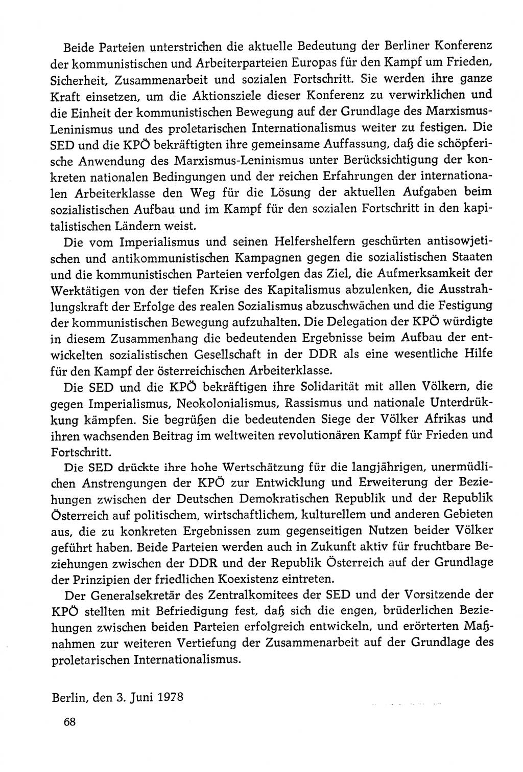 Dokumente der Sozialistischen Einheitspartei Deutschlands (SED) [Deutsche Demokratische Republik (DDR)] 1978-1979, Seite 68 (Dok. SED DDR 1978-1979, S. 68)