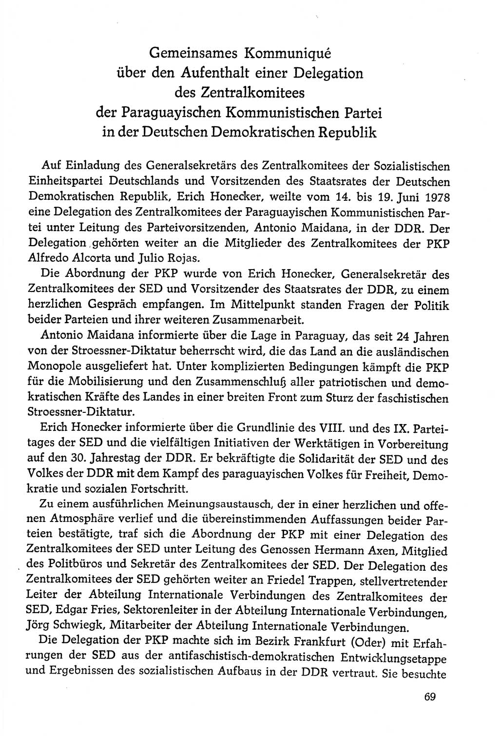 Dokumente der Sozialistischen Einheitspartei Deutschlands (SED) [Deutsche Demokratische Republik (DDR)] 1978-1979, Seite 69 (Dok. SED DDR 1978-1979, S. 69)