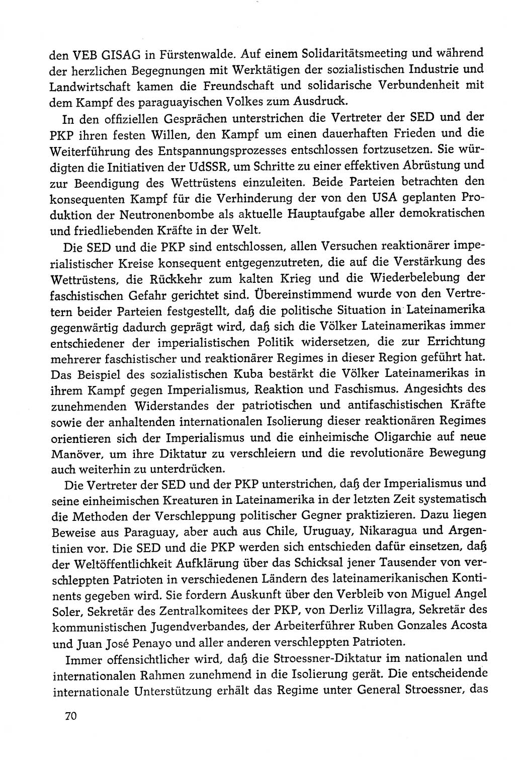 Dokumente der Sozialistischen Einheitspartei Deutschlands (SED) [Deutsche Demokratische Republik (DDR)] 1978-1979, Seite 70 (Dok. SED DDR 1978-1979, S. 70)