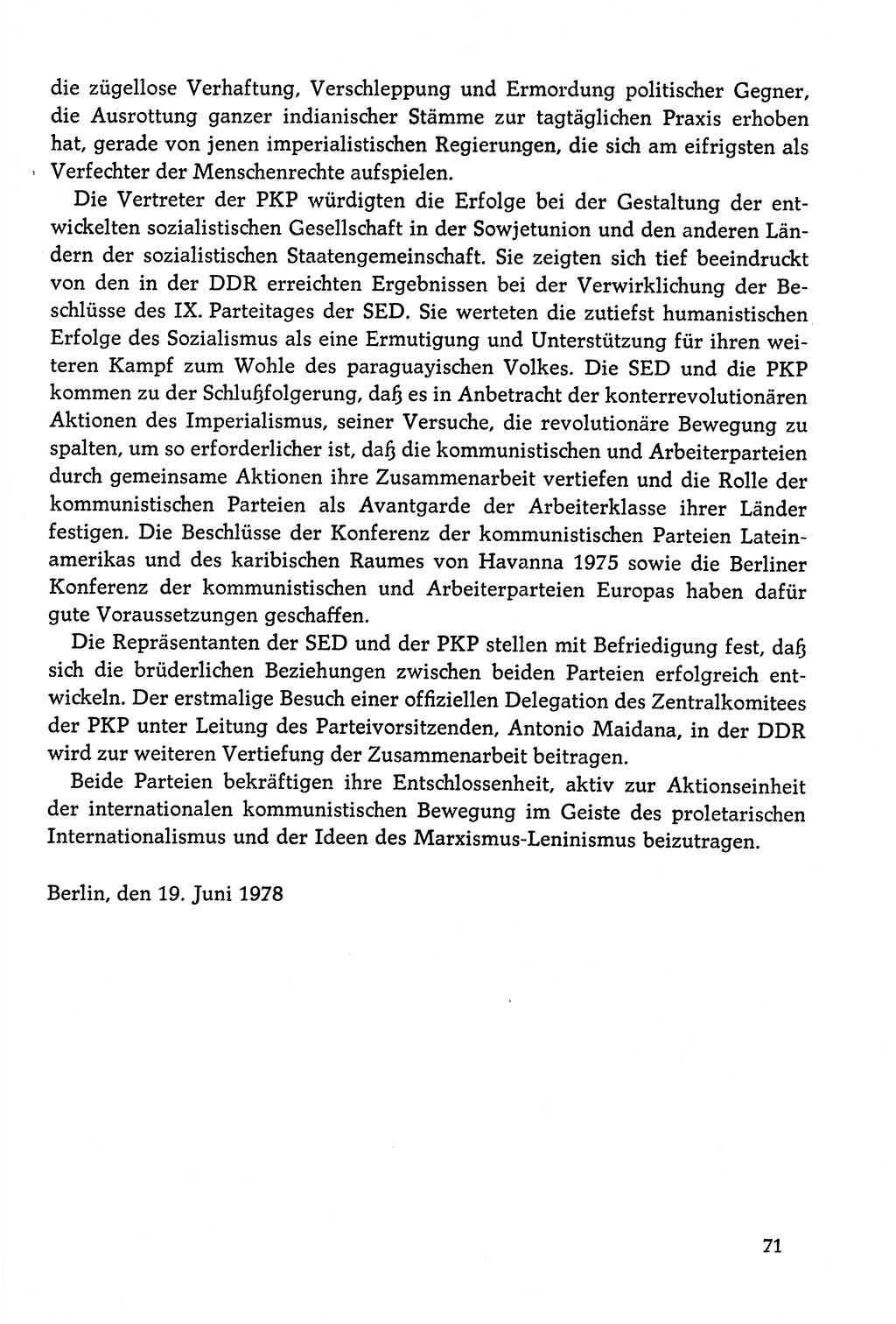 Dokumente der Sozialistischen Einheitspartei Deutschlands (SED) [Deutsche Demokratische Republik (DDR)] 1978-1979, Seite 71 (Dok. SED DDR 1978-1979, S. 71)