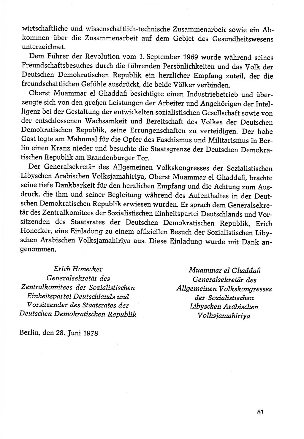 Dokumente der Sozialistischen Einheitspartei Deutschlands (SED) [Deutsche Demokratische Republik (DDR)] 1978-1979, Seite 81 (Dok. SED DDR 1978-1979, S. 81)