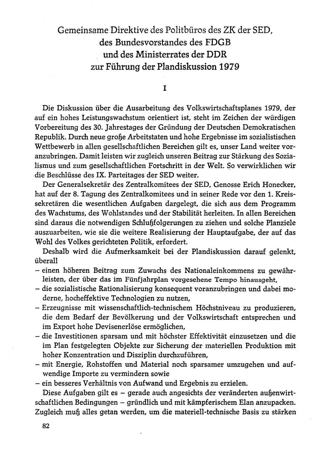 Dokumente der Sozialistischen Einheitspartei Deutschlands (SED) [Deutsche Demokratische Republik (DDR)] 1978-1979, Seite 82 (Dok. SED DDR 1978-1979, S. 82)