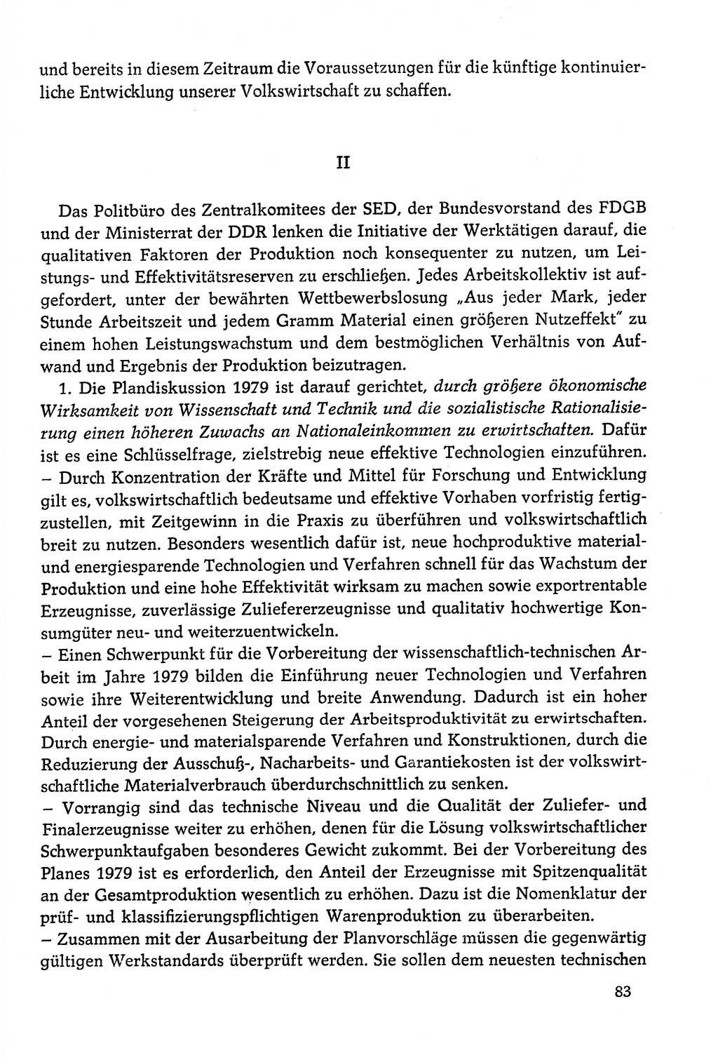 Dokumente der Sozialistischen Einheitspartei Deutschlands (SED) [Deutsche Demokratische Republik (DDR)] 1978-1979, Seite 83 (Dok. SED DDR 1978-1979, S. 83)
