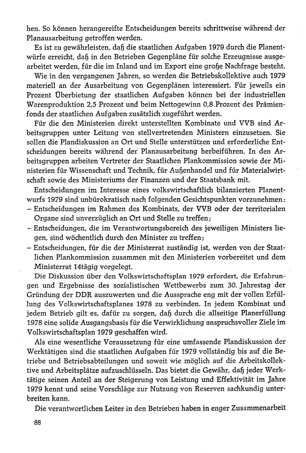 Dokumente der Sozialistischen Einheitspartei Deutschlands (SED) [Deutsche Demokratische Republik (DDR)] 1978-1979, Seite 88 (Dok. SED DDR 1978-1979, S. 88)
