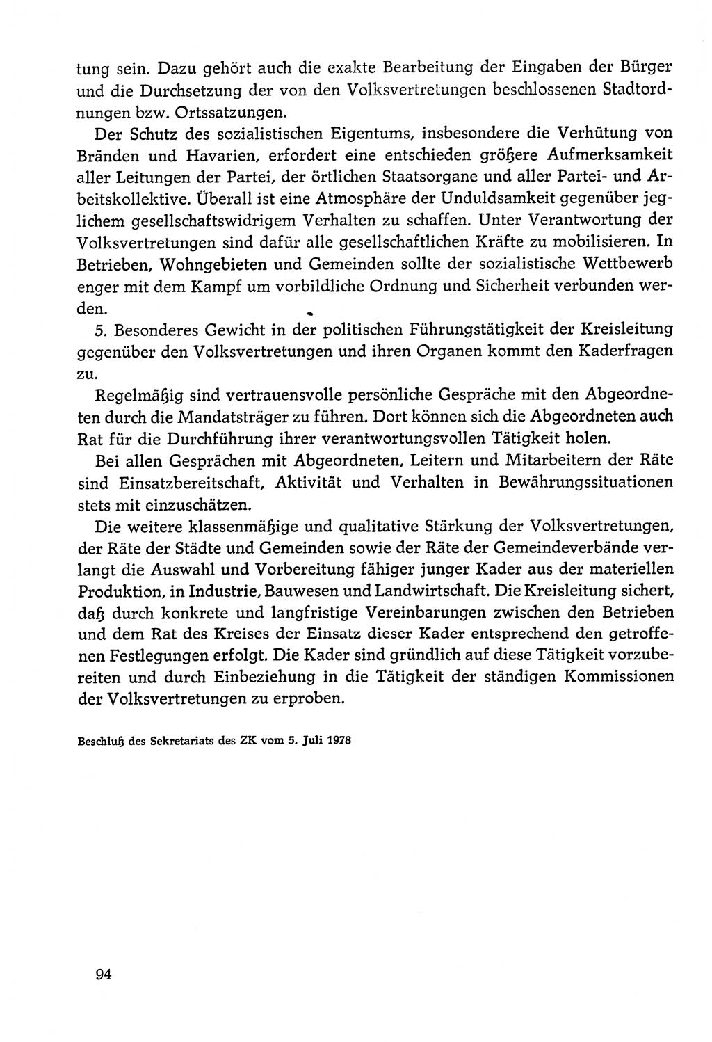 Dokumente der Sozialistischen Einheitspartei Deutschlands (SED) [Deutsche Demokratische Republik (DDR)] 1978-1979, Seite 94 (Dok. SED DDR 1978-1979, S. 94)