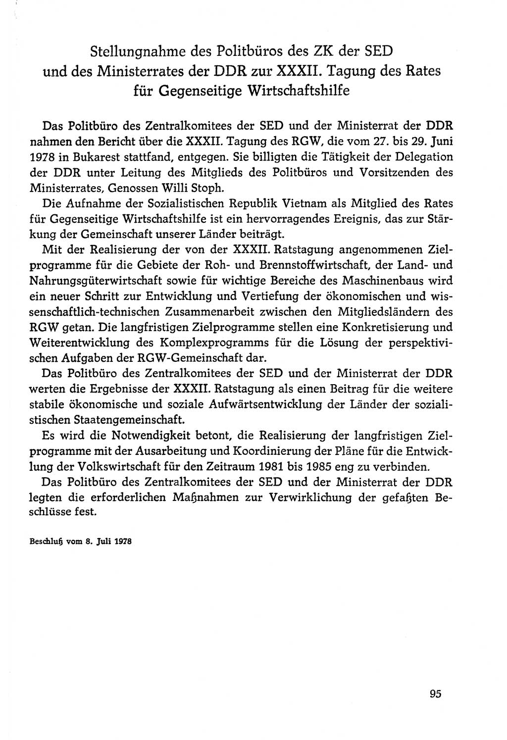 Dokumente der Sozialistischen Einheitspartei Deutschlands (SED) [Deutsche Demokratische Republik (DDR)] 1978-1979, Seite 95 (Dok. SED DDR 1978-1979, S. 95)