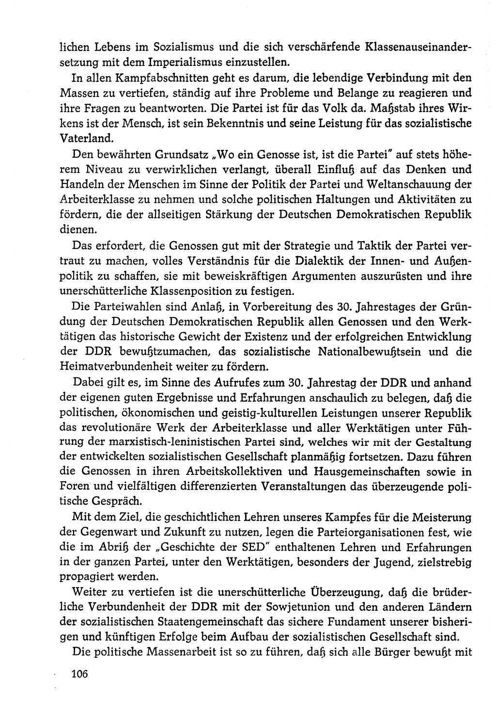 Dokumente der Sozialistischen Einheitspartei Deutschlands (SED) [Deutsche Demokratische Republik (DDR)] 1978-1979, Seite 106 (Dok. SED DDR 1978-1979, S. 106)