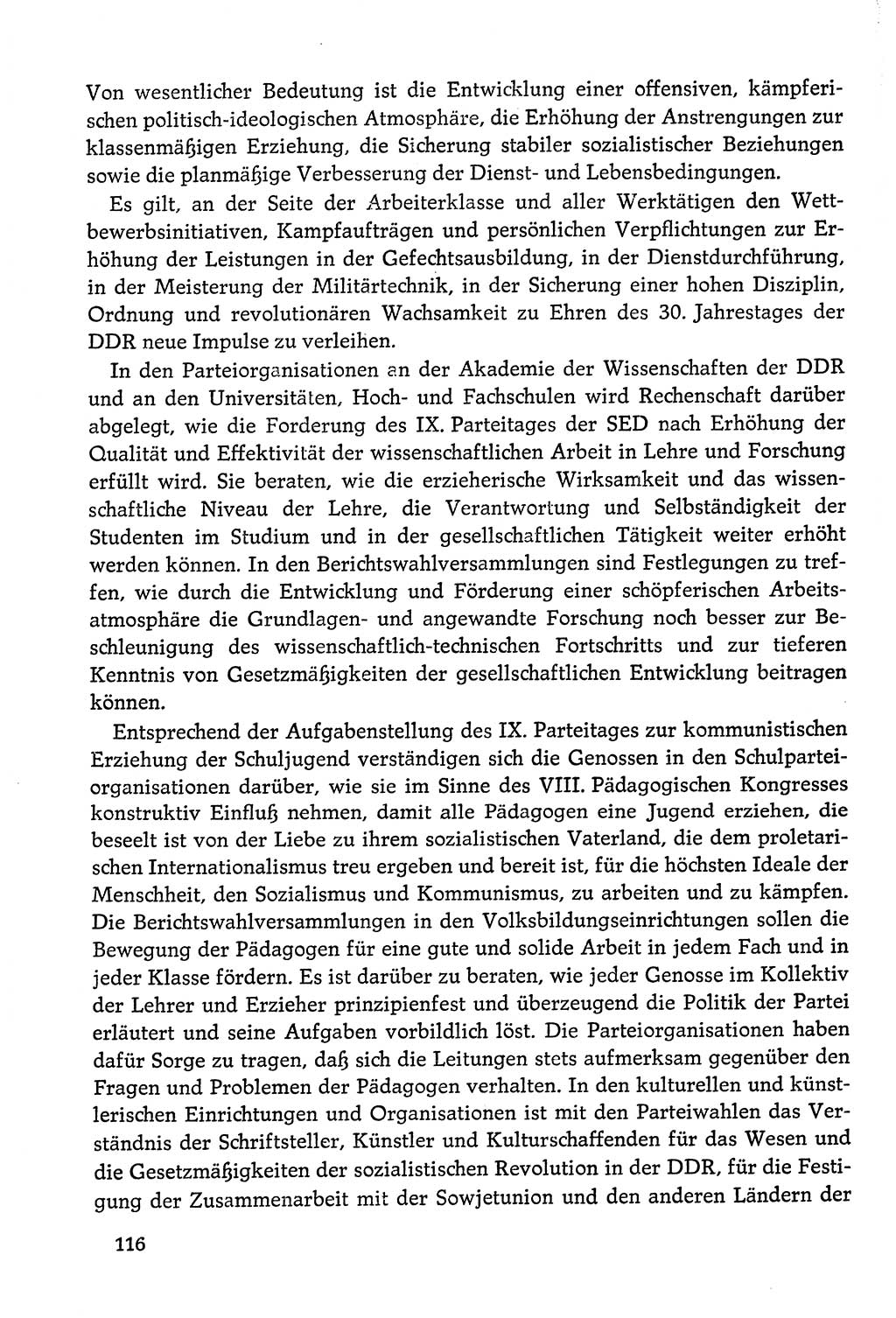 Dokumente der Sozialistischen Einheitspartei Deutschlands (SED) [Deutsche Demokratische Republik (DDR)] 1978-1979, Seite 116 (Dok. SED DDR 1978-1979, S. 116)