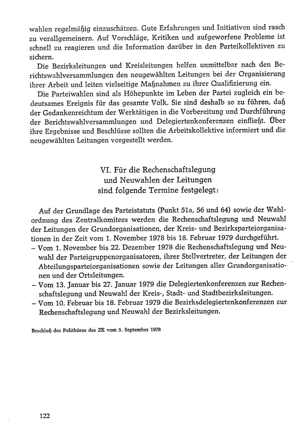 Dokumente der Sozialistischen Einheitspartei Deutschlands (SED) [Deutsche Demokratische Republik (DDR)] 1978-1979, Seite 122 (Dok. SED DDR 1978-1979, S. 122)