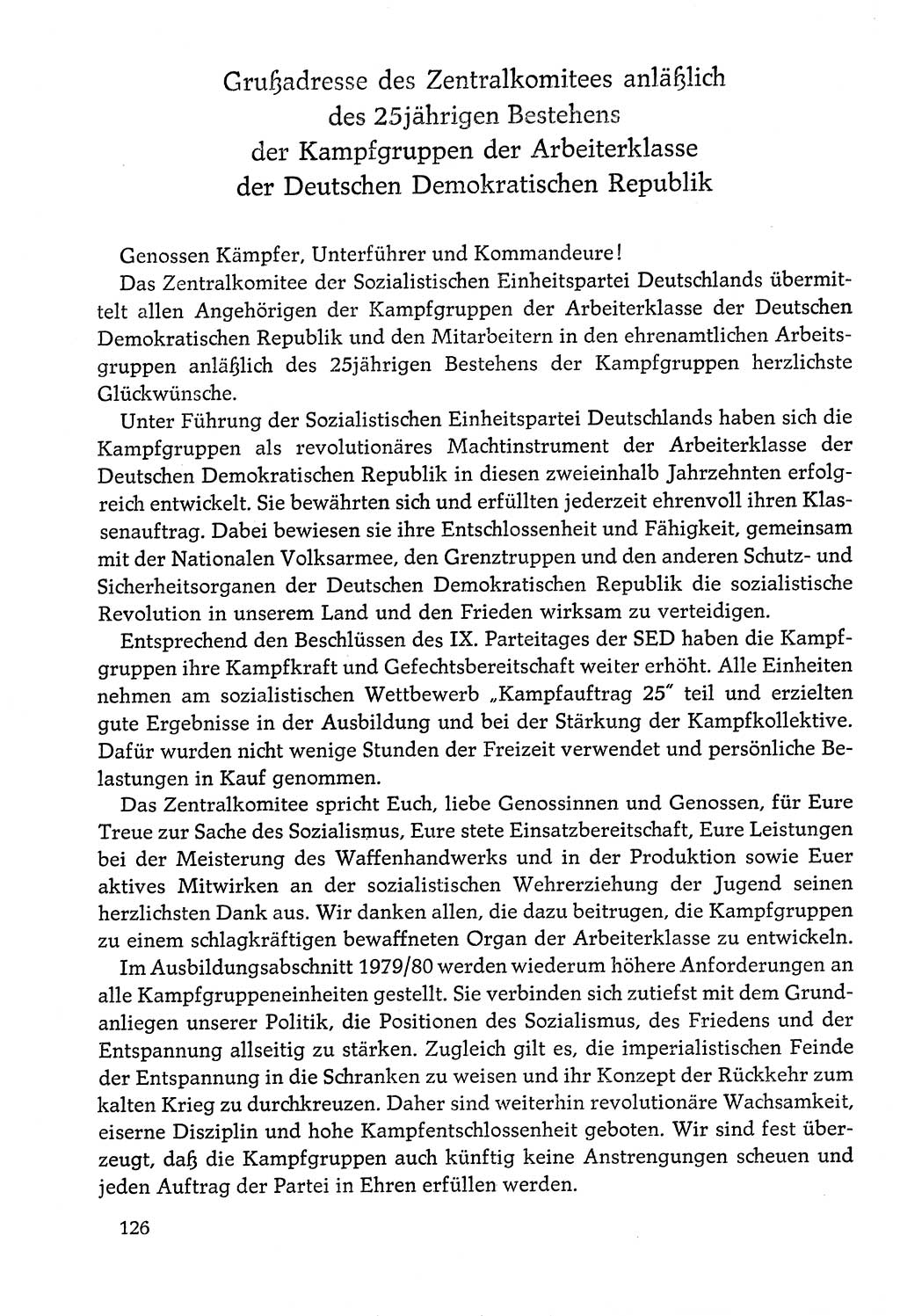 Dokumente der Sozialistischen Einheitspartei Deutschlands (SED) [Deutsche Demokratische Republik (DDR)] 1978-1979, Seite 126 (Dok. SED DDR 1978-1979, S. 126)
