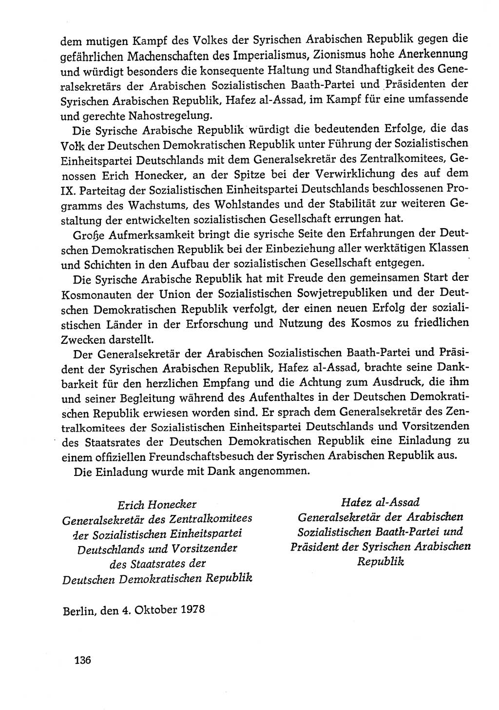 Dokumente der Sozialistischen Einheitspartei Deutschlands (SED) [Deutsche Demokratische Republik (DDR)] 1978-1979, Seite 136 (Dok. SED DDR 1978-1979, S. 136)