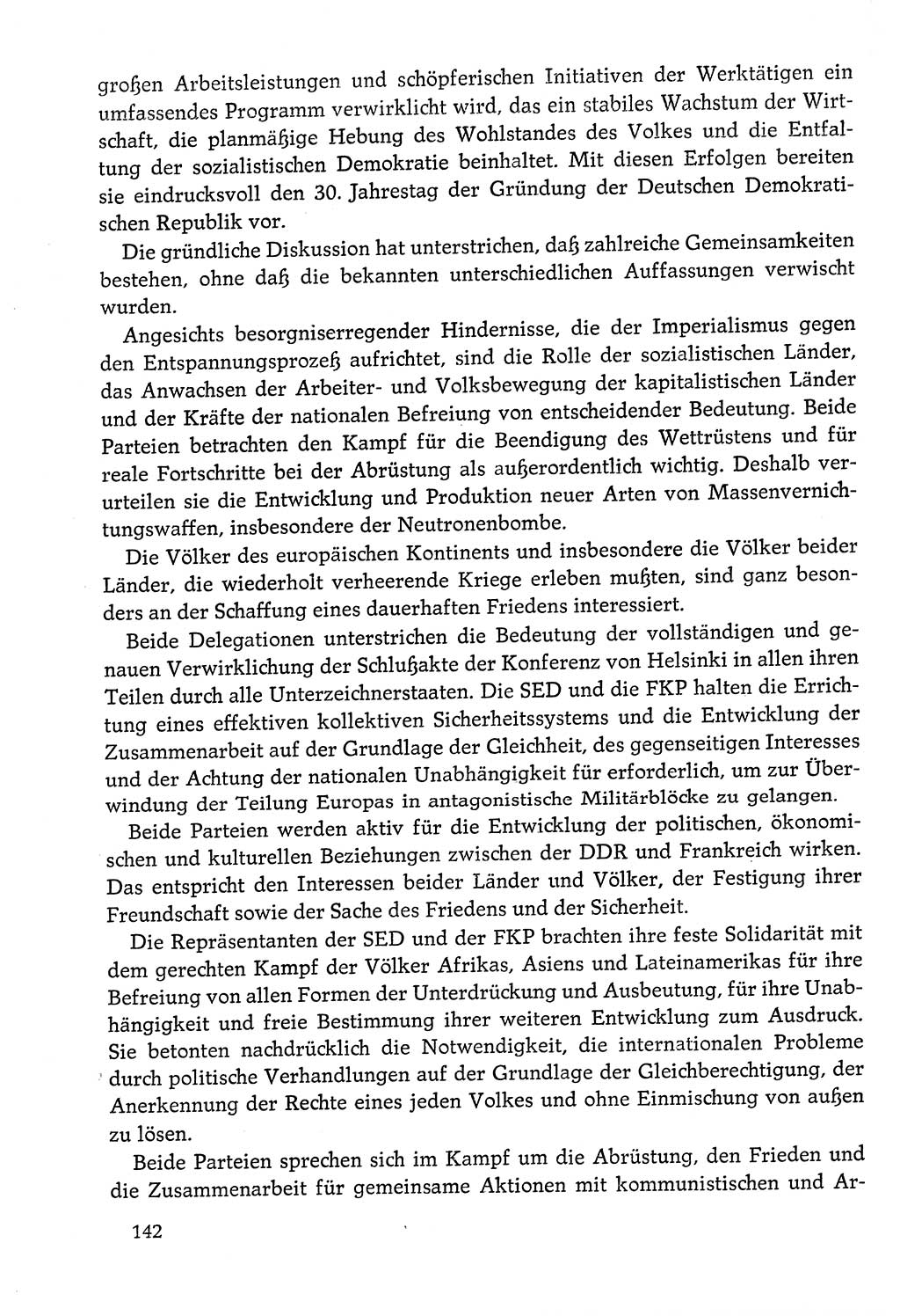 Dokumente der Sozialistischen Einheitspartei Deutschlands (SED) [Deutsche Demokratische Republik (DDR)] 1978-1979, Seite 142 (Dok. SED DDR 1978-1979, S. 142)