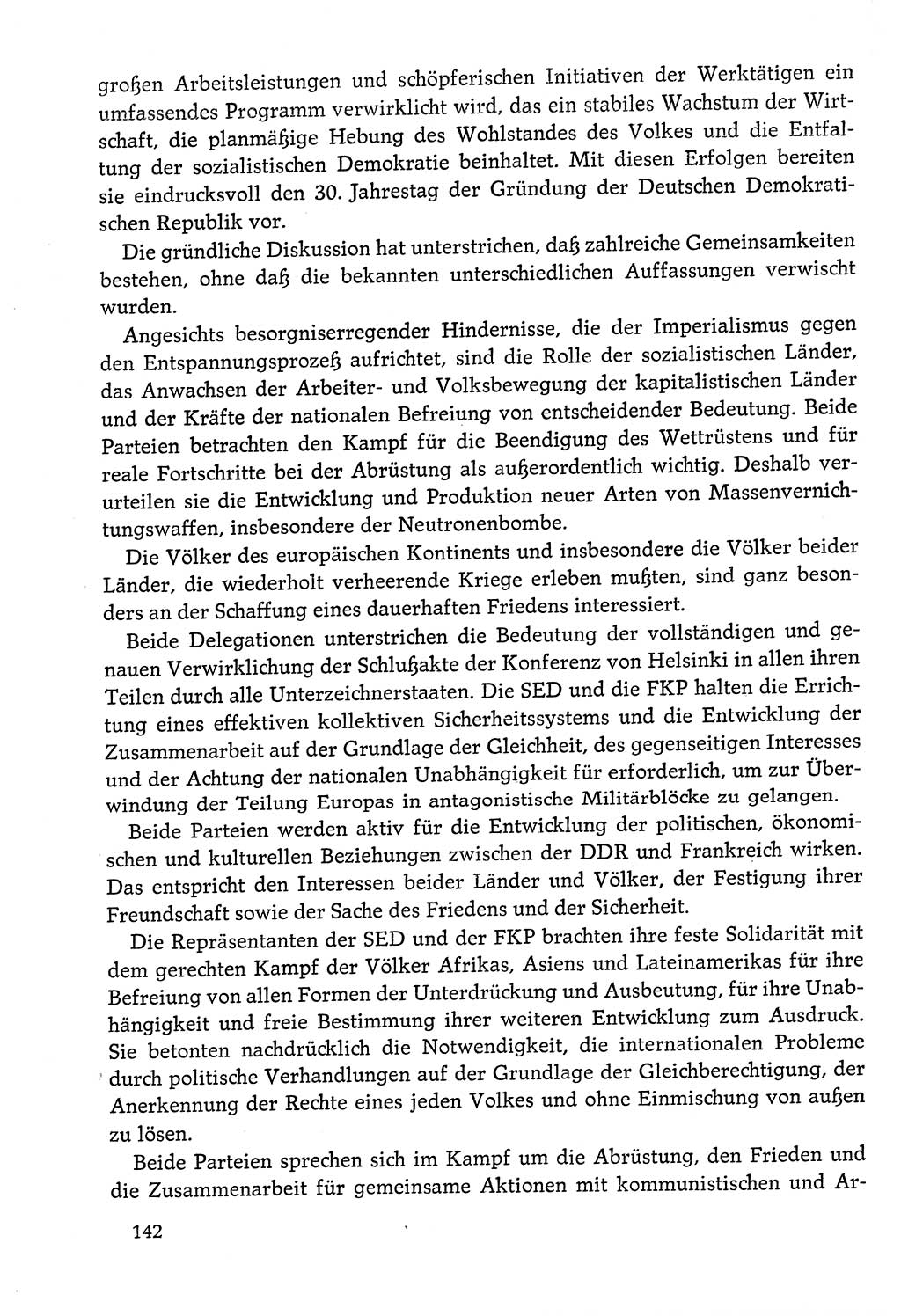 Dokumente der Sozialistischen Einheitspartei Deutschlands (SED) [Deutsche Demokratische Republik (DDR)] 1978-1979, Seite 142 (Dok. SED DDR 1978-1979, S. 142)