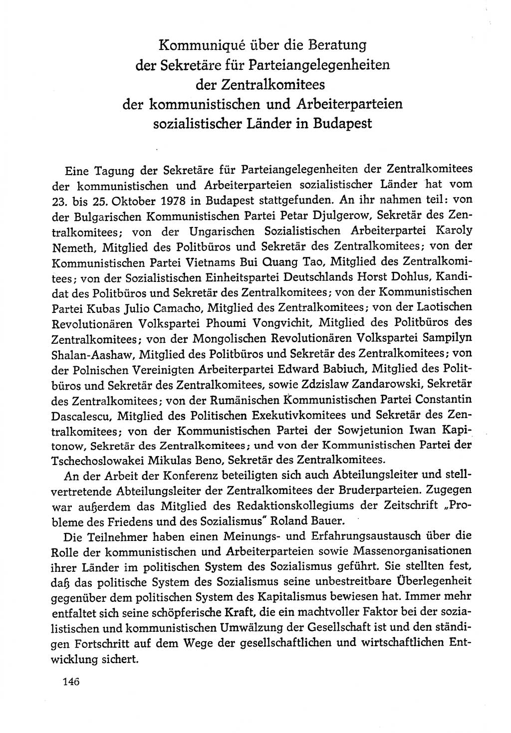 Dokumente der Sozialistischen Einheitspartei Deutschlands (SED) [Deutsche Demokratische Republik (DDR)] 1978-1979, Seite 146 (Dok. SED DDR 1978-1979, S. 146)