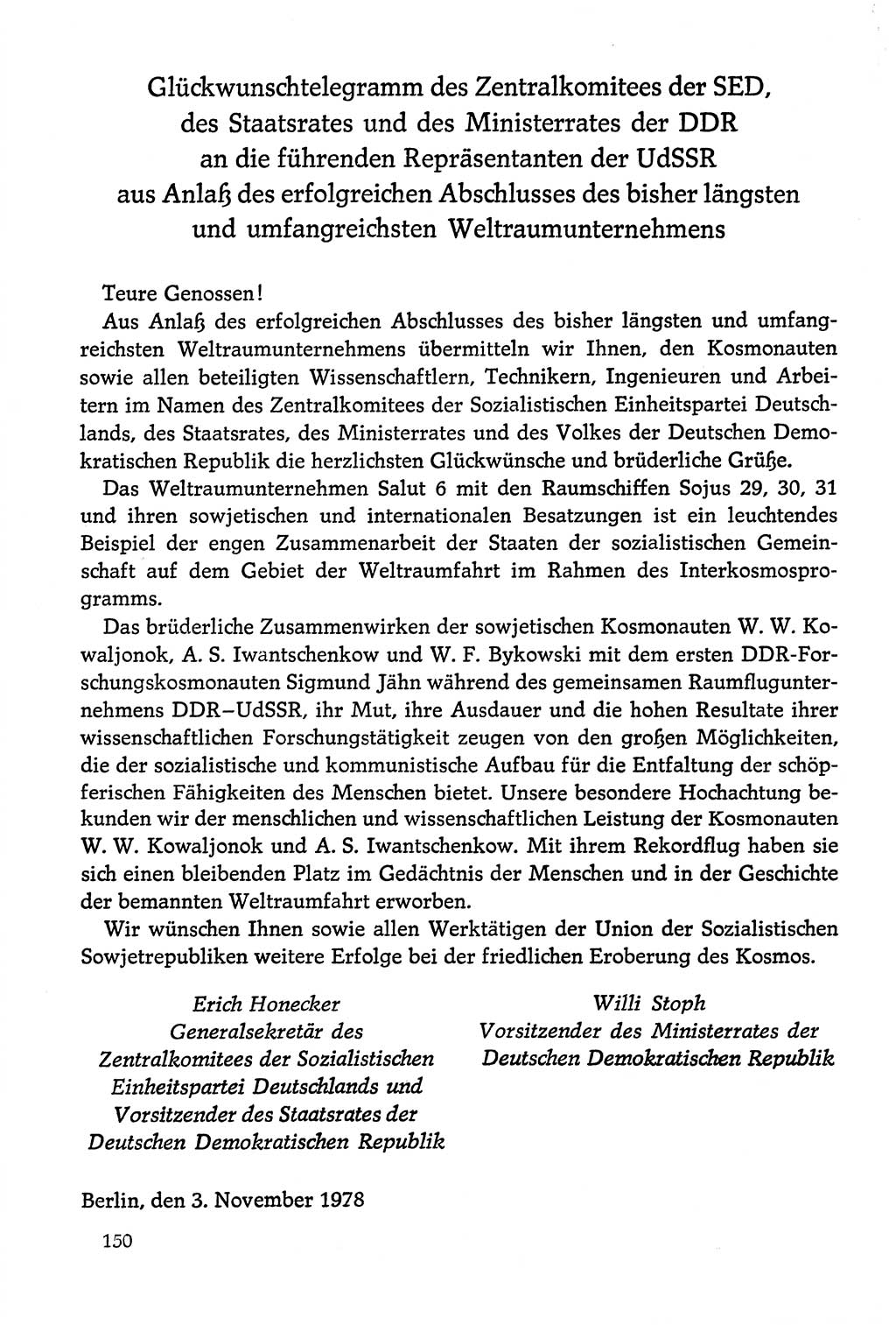 Dokumente der Sozialistischen Einheitspartei Deutschlands (SED) [Deutsche Demokratische Republik (DDR)] 1978-1979, Seite 150 (Dok. SED DDR 1978-1979, S. 150)