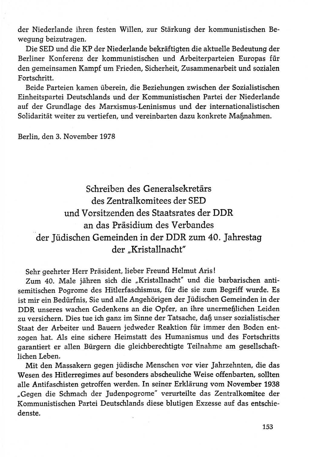 Dokumente der Sozialistischen Einheitspartei Deutschlands (SED) [Deutsche Demokratische Republik (DDR)] 1978-1979, Seite 153 (Dok. SED DDR 1978-1979, S. 153)
