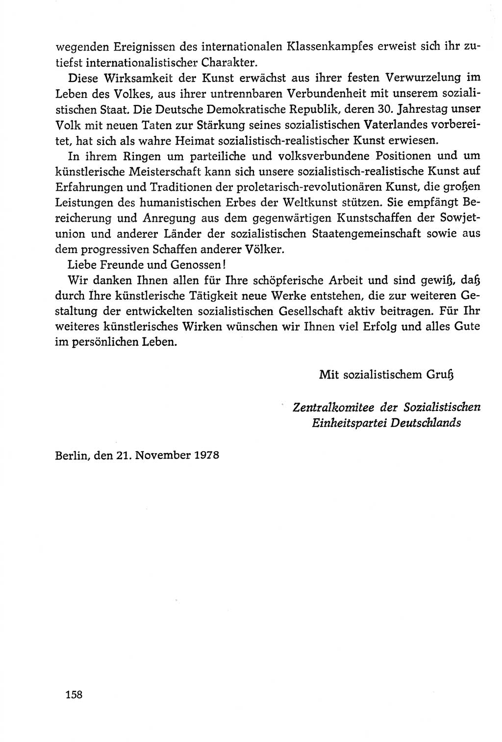Dokumente der Sozialistischen Einheitspartei Deutschlands (SED) [Deutsche Demokratische Republik (DDR)] 1978-1979, Seite 158 (Dok. SED DDR 1978-1979, S. 158)