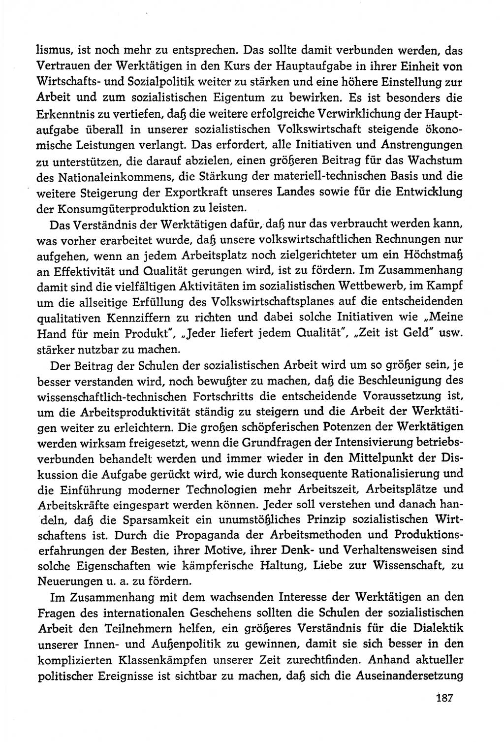 Dokumente der Sozialistischen Einheitspartei Deutschlands (SED) [Deutsche Demokratische Republik (DDR)] 1978-1979, Seite 187 (Dok. SED DDR 1978-1979, S. 187)