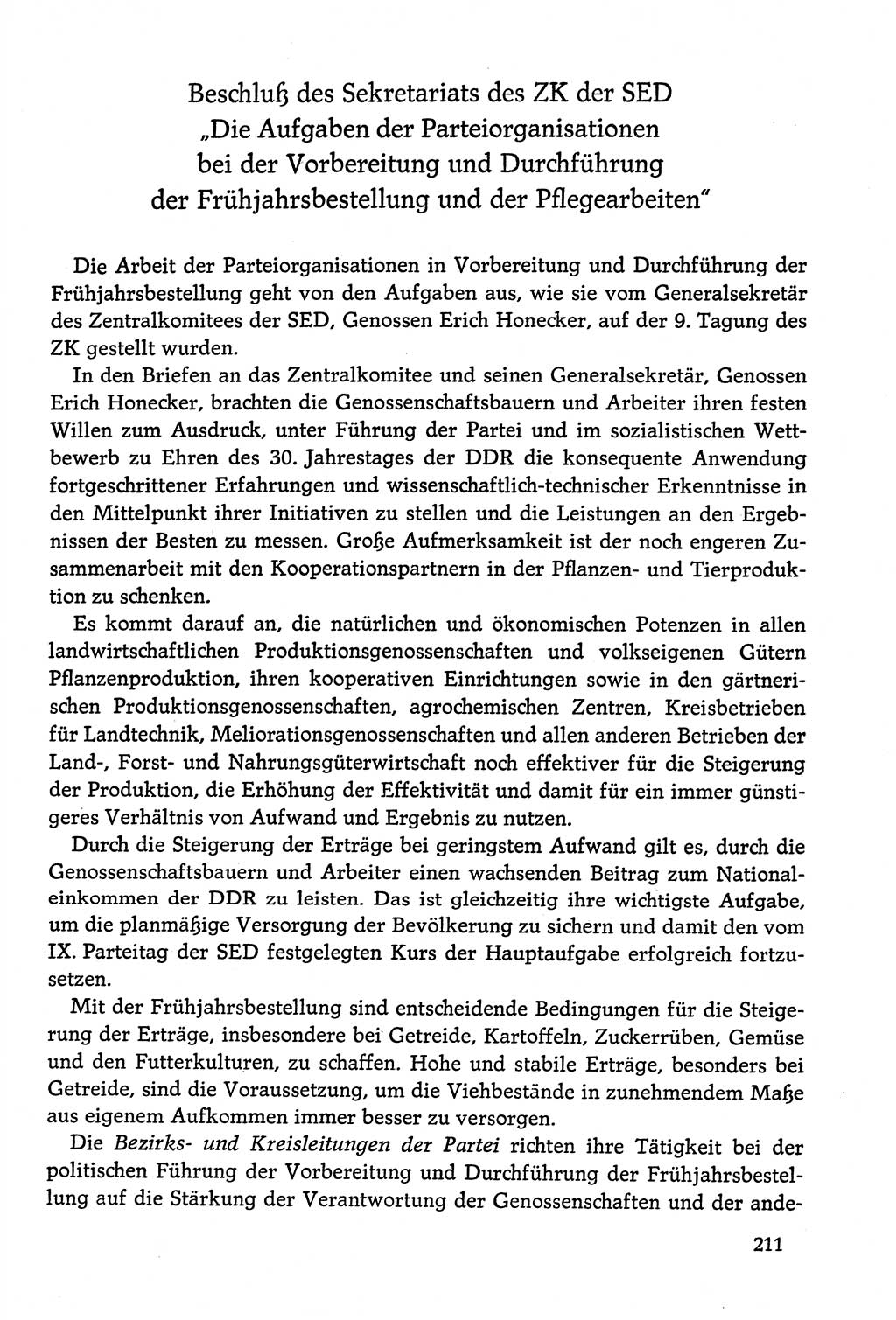 Dokumente der Sozialistischen Einheitspartei Deutschlands (SED) [Deutsche Demokratische Republik (DDR)] 1978-1979, Seite 211 (Dok. SED DDR 1978-1979, S. 211)