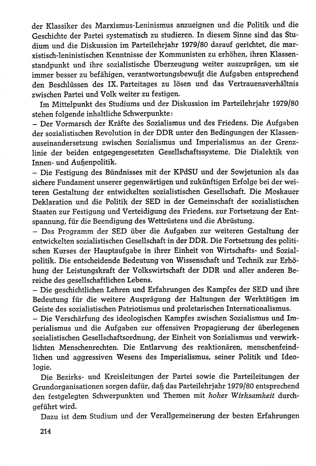 Dokumente der Sozialistischen Einheitspartei Deutschlands (SED) [Deutsche Demokratische Republik (DDR)] 1978-1979, Seite 214 (Dok. SED DDR 1978-1979, S. 214)