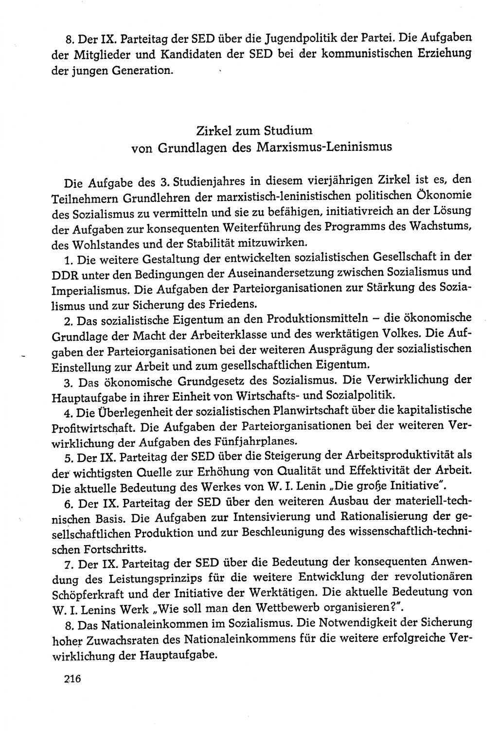 Dokumente der Sozialistischen Einheitspartei Deutschlands (SED) [Deutsche Demokratische Republik (DDR)] 1978-1979, Seite 216 (Dok. SED DDR 1978-1979, S. 216)