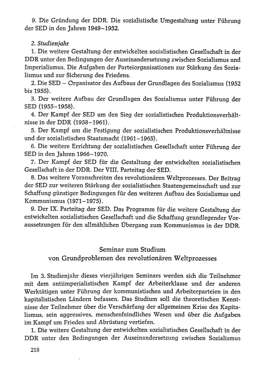 Dokumente der Sozialistischen Einheitspartei Deutschlands (SED) [Deutsche Demokratische Republik (DDR)] 1978-1979, Seite 218 (Dok. SED DDR 1978-1979, S. 218)