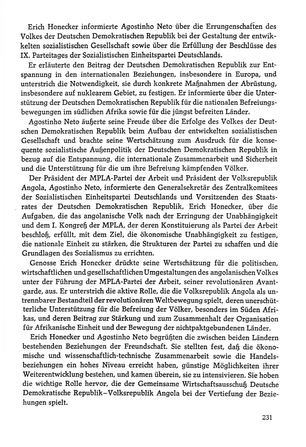 Dokumente der Sozialistischen Einheitspartei Deutschlands (SED) [Deutsche Demokratische Republik (DDR)] 1978-1979, Seite 231 (Dok. SED DDR 1978-1979, S. 231)