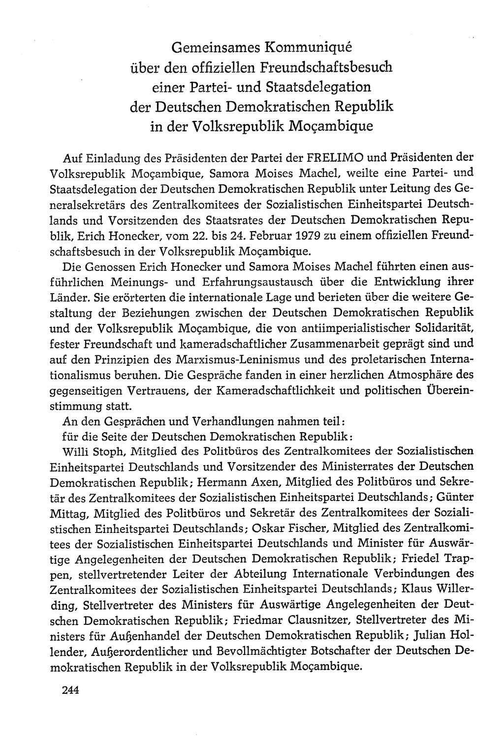 Dokumente der Sozialistischen Einheitspartei Deutschlands (SED) [Deutsche Demokratische Republik (DDR)] 1978-1979, Seite 244 (Dok. SED DDR 1978-1979, S. 244)