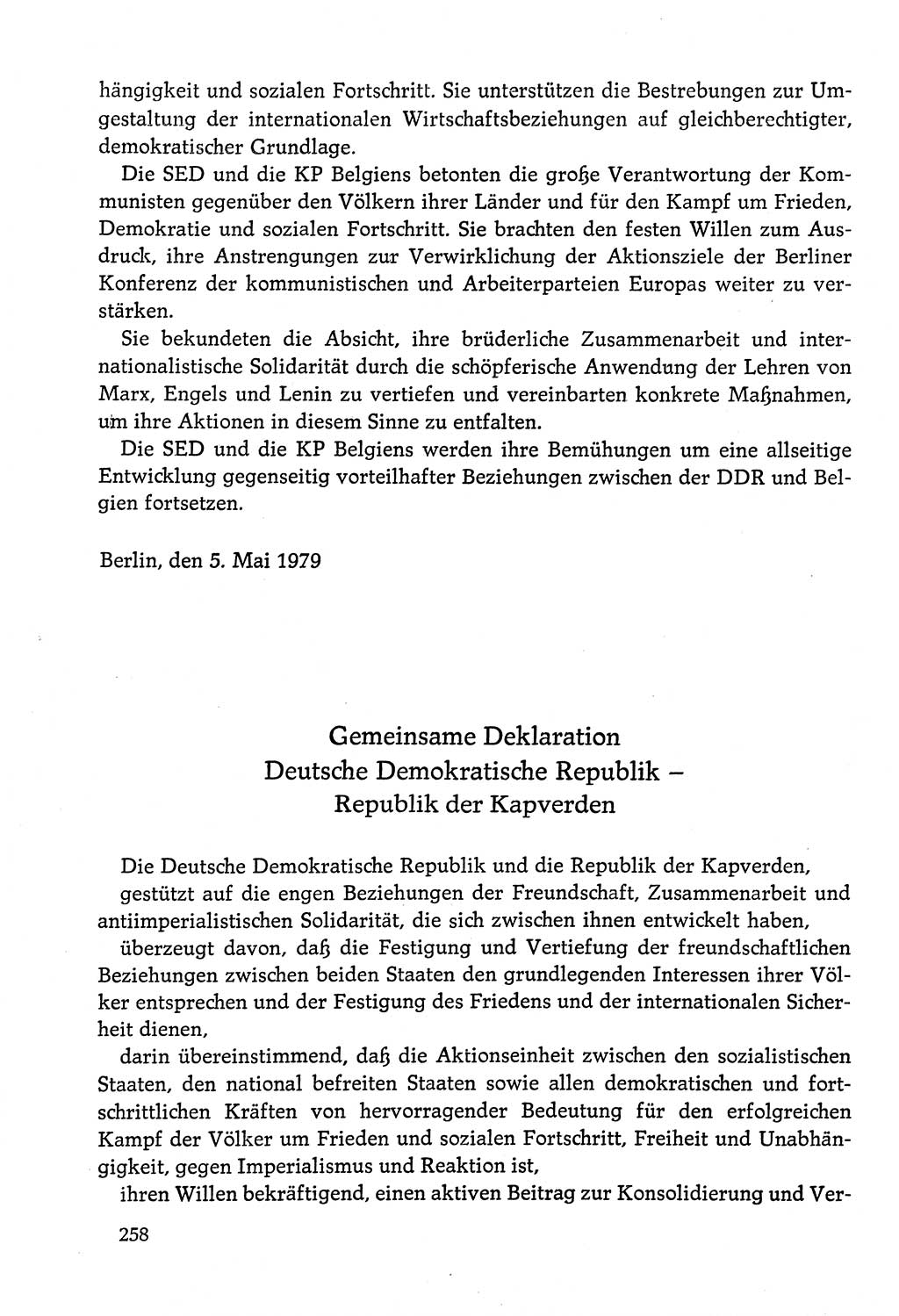 Dokumente der Sozialistischen Einheitspartei Deutschlands (SED) [Deutsche Demokratische Republik (DDR)] 1978-1979, Seite 258 (Dok. SED DDR 1978-1979, S. 258)