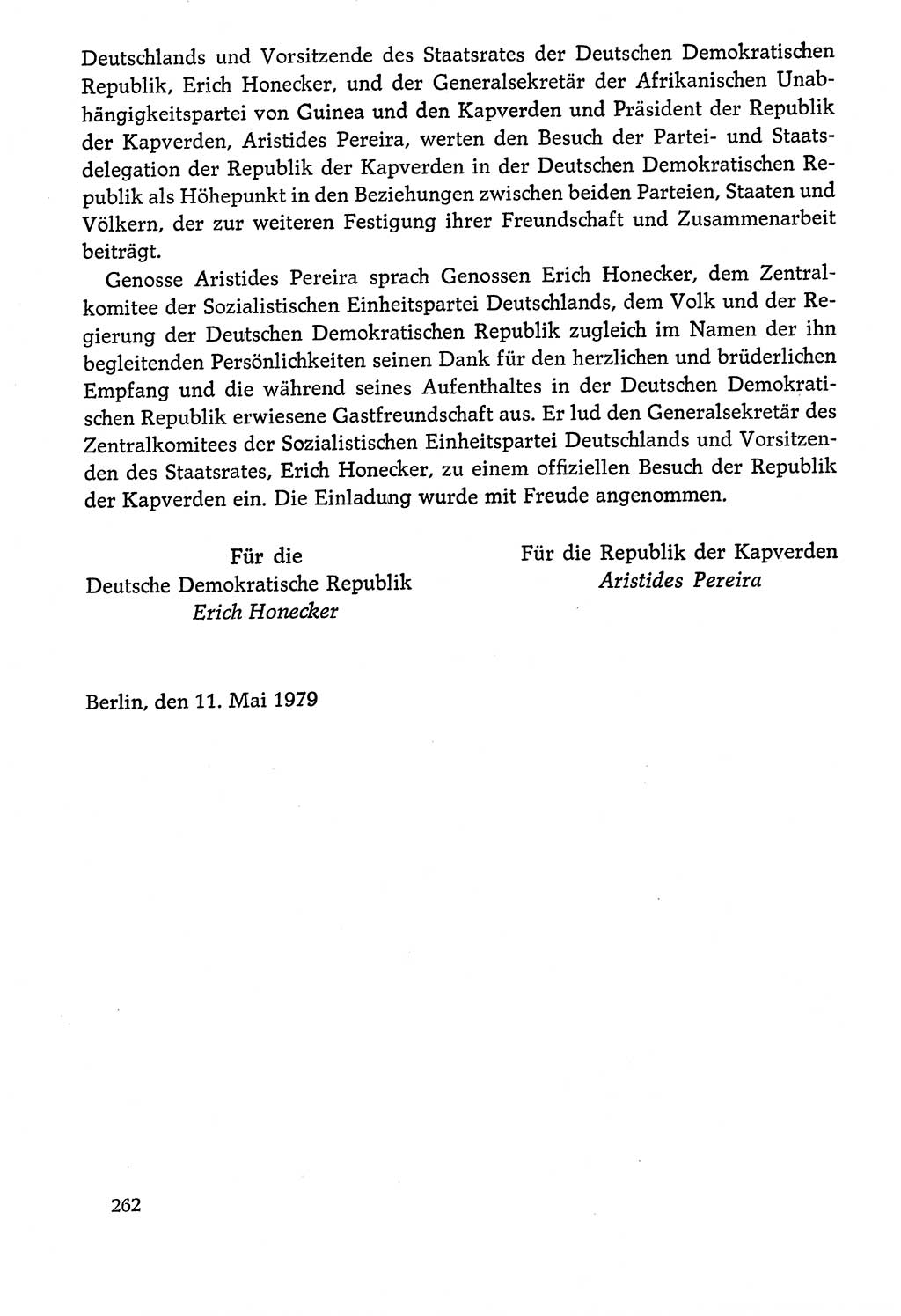 Dokumente der Sozialistischen Einheitspartei Deutschlands (SED) [Deutsche Demokratische Republik (DDR)] 1978-1979, Seite 262 (Dok. SED DDR 1978-1979, S. 262)