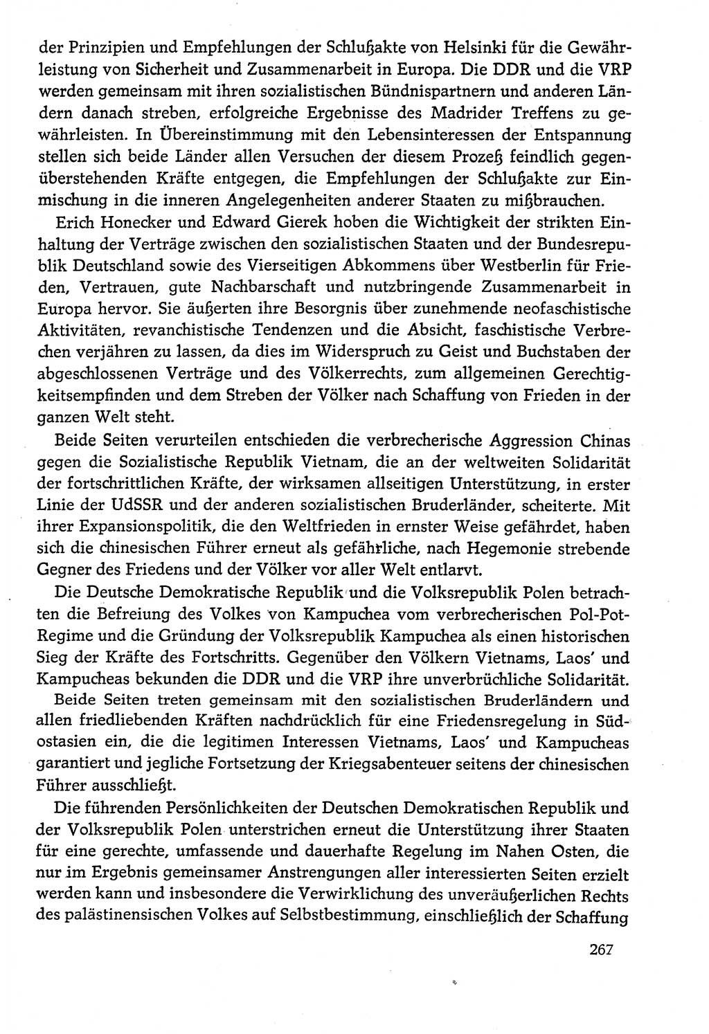 Dokumente der Sozialistischen Einheitspartei Deutschlands (SED) [Deutsche Demokratische Republik (DDR)] 1978-1979, Seite 267 (Dok. SED DDR 1978-1979, S. 267)