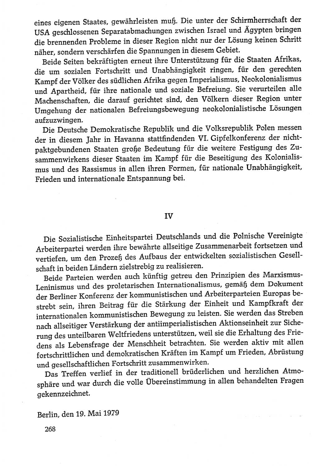 Dokumente der Sozialistischen Einheitspartei Deutschlands (SED) [Deutsche Demokratische Republik (DDR)] 1978-1979, Seite 268 (Dok. SED DDR 1978-1979, S. 268)